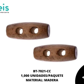 BTN MADERA TARUGO REF: 2.5 cm CAFÉ CLARO 1000 u/pqt