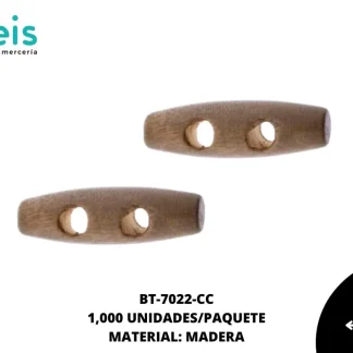 BTN MADERA TARUGO REF: 3 cm CAFÉ CLARO 1000 u/pqt