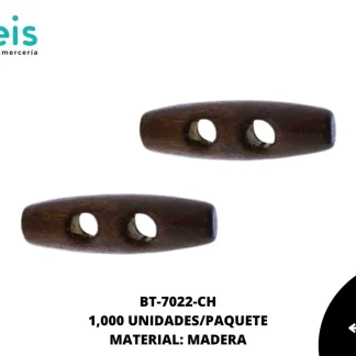 BTN MADERA TARUGO REF: 3 cm CHOCOLATE 1000 u/pqt