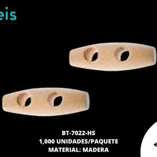 BOTON MADERA TARUGO BT-7022-HS 30mm 1,000 PZ/PQT HUESO
