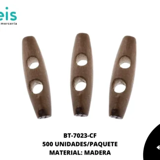 BTN MADERA TARUGO REF: 4 cm CAFE 500 u/pqt