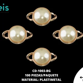 ESLABON PLAST PERLA RED 36mm REF: 1312-160 BEIGE 100 u/pqt