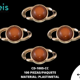 ESLABON PLAST OJO DE GATO RED 28mm REF: 1364-120 CAFÉ CLARO 100 u/pqt