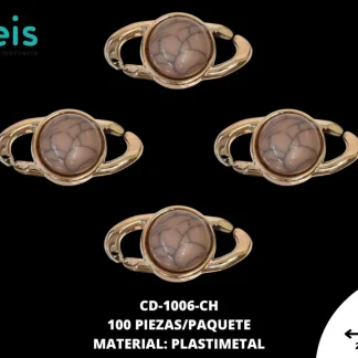 ESLABON PLAST OJO DE GATO VETA RED 28mm REF: 1364-120 CHOCOLATE 100 u/pqt