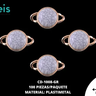 ESLABON PLAST OJO DE GATO VETA RED 36mm REF: 1367-180 GRIS 100 u/pqt