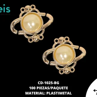 ESLABON PLASTICO PERLA 29X26MM REF: H30 BEIGE 100 U/PAQUETE