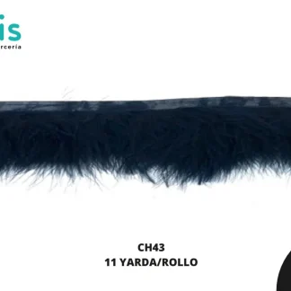 TIRA DE PLUMAS 11YD/PQT REF: CH43 9-10CM NEGRO