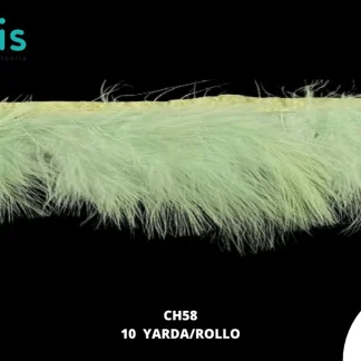 TIRA DE PLUMAS 11YD/PQT REF: CH58 9-10CM VERDE OLIVO