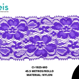 ENCAJE ELASTICO 60MM REF: 3049 MORADO 45.5 METROS/ROLLO