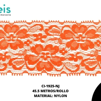 ENCAJE ELASTICO 60MM REF: 3049 NARANJA 45.5 METROS/ROLLO