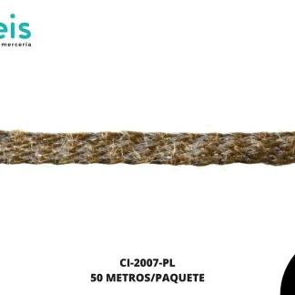 YUTE PLANO LUREX REF: 1.0cm PLATA 50 m/pqt