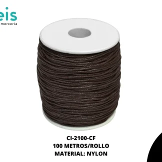 CORDON ENCERADO REF:135-1 CAFÉ 100 m/rollo