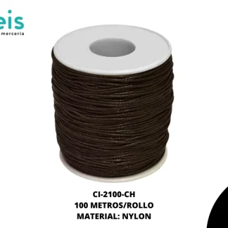 CORDON ENCERADO REF:135-1 CHOCOLATE 100 m/rollo