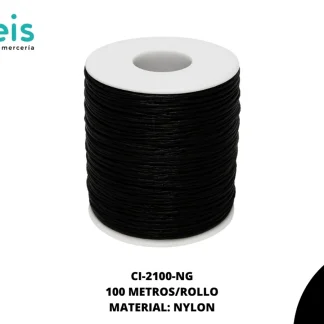 CORDON ENCERADO REF:135-1 NEGRO 100 m/rollo
