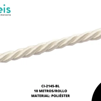 CORDON 3 LINEAS REF: 3.0X3 BLANCO 10 m/rollo