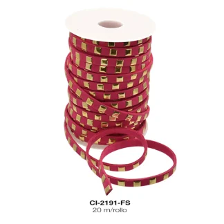 CORDON KOREANO TACHE CUAD DO 1L REF: 6mm FUCSIA 20 m/rollo