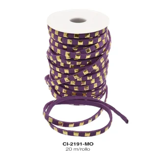CORDON KOREANO TACHE CUAD DO 1L REF: 6mm MORADO 20 m/rollo