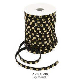 CORDON KOREANO TACHE CUAD DO 1L REF: 6mm NEGRO 20 m/rollo