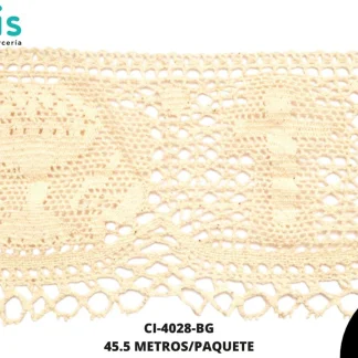 GUIPIUR BOLILLO ALGODON PLANO CI-4028-BG BLANCO 10 CM 45 METROS / PAQUETE