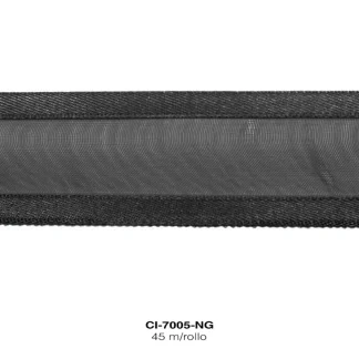 LISTON TULL C/SATIN REF: 1"" NEGRO 45.5CM/ROLLO