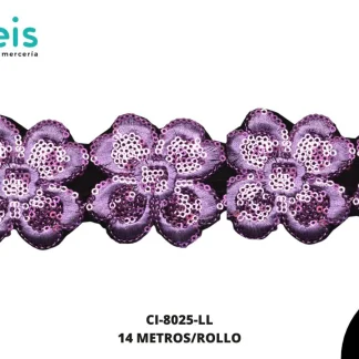 MILLARE APLICACION PLANCHA FLOR REF: SH-08 LILA 14 METROS PAQUETE