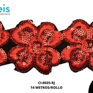 MILLARE APLICACION PLANCHA FLOR REF: SH-08 ROJO 14 METROS PAQUETE