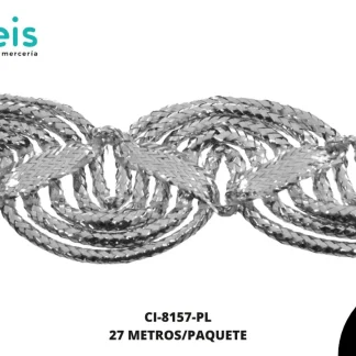 MILLARE ONDAS LUREX PL 20MM REF: 4433 PLATA 27 METROS PAQUETE