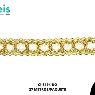 MILLARE CADENA LUREX 17MM REF: 7782 DORADO 27 METROS PAQUETE