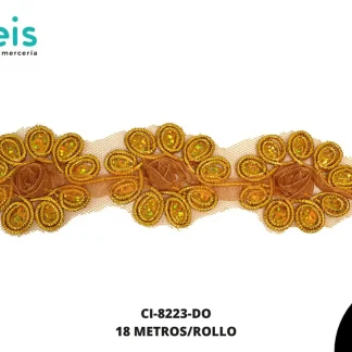 MILLARE TUL FLOR 40MM REF: 13-4203 DORADO 18 METROS PAQUETE