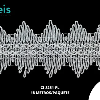 MILLARE LUREX DBL FLECO 75MM REF: 8-932 PLATA 18 METROS PAQUETE