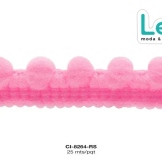 MILLARE POMPOM NEON CORTO 10MM REF: MP-5 ROSA 25 METROS/PAQUETE