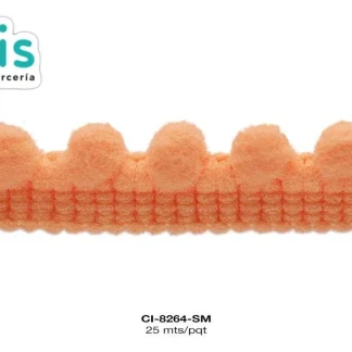 MILLARE POMPOM NEON CORTO 10MM REF: MP-5 SALMON 25 METROS/PAQUETE