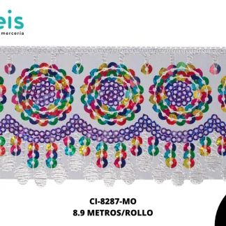 MILLARE TUL LENTEJUELA ELIPSI 6 cm Ref: 917 MORADO 8.9 METROS/PAQUETE