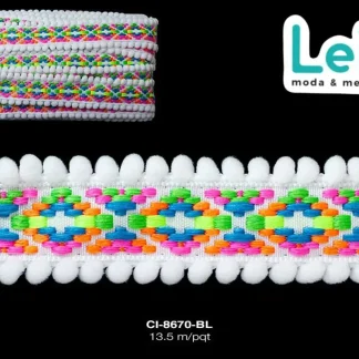 MILLARE GALON POM BLANCO 15 YARDAS/PAQUETE