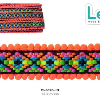 MILLARE GALON POM NARANJA-NEG 15 YARDAS PAQUETE
