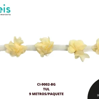 MILLARE FLOR TUL APY-1 BEIGE 9 METROS/PAQUETE
