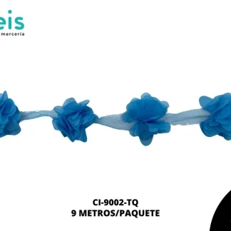 MILLARE FLOR TUL APY-1 TURQUESA 9 METROS/PAQUETE