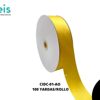 LISTON DOBLE CARA 1 1/2" (38mm) AMARILLO YELLOW GOLD 660