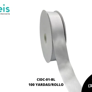 LISTON DOBLE CARA 1 1/2" (38mm) BLANCO WHITE 029
