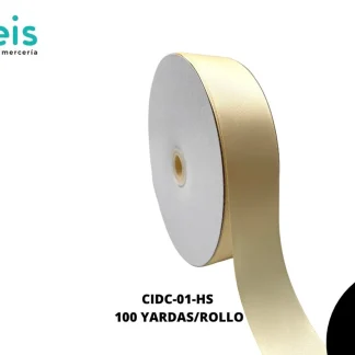 LISTON DOBLE CARA 1 1/2" (38mm) HUESO IVORY 810