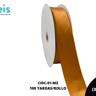 LISTON DOBLE CARA 1 1/2" (38mm) MOSTAZA GINGER 743