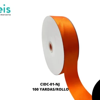 LISTON DOBLE CARA 1 1/2" (38mm) NARANJA AUTUMN ORANGE 750