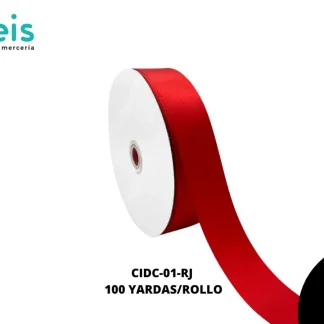 LISTON DOBLE CARA 1 1/2" (38mm) ROJO RED 250
