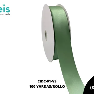 LISTON DOBLE CARA 1 1/2" (38mm) VERDE SAGE SAGE GREEN 577