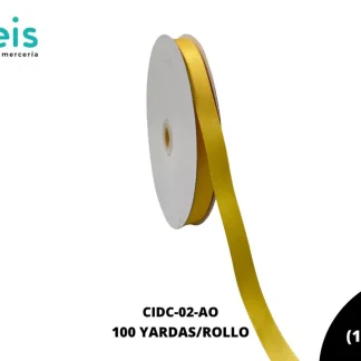 LISTON DOBLE CARA 5/8" (15mm) AMARILLO YELLOW GOLD 660
