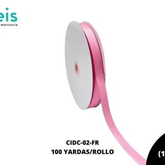 LISTON DOBLE CARA 5/8" (15mm) FRESA GERANIUM PINK 155