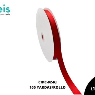 LISTON DOBLE CARA 5/8" (15mm) ROJO RED 250