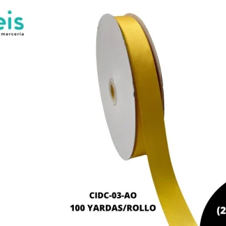 LISTON DOBLE CARA 7/8 (22mm) AMARILLO YELLOW GOLD 660