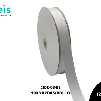 LISTON DOBLE CARA 7/8 (22mm) BLANCO WHITE 029