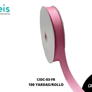 LISTON DOBLE CARA 7/8 (22mm) FRESA GERANIUM PINK 155